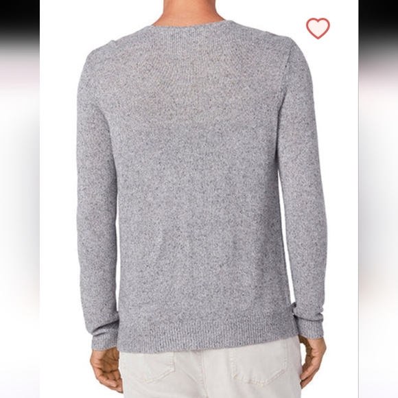 Paige Men's XL Long Sleeve Fielder Henley Sweater Heather Grey - Picture 2 of 6